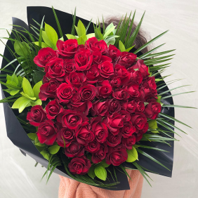  Afşin Çikolatacı 50 Red Roses Bouquet Grand Deluxe